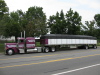 Loaded flatbed with sides and tarp